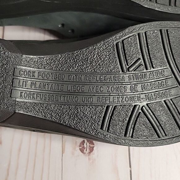 Mephisto Mobils Clog Shoes Suede Mules Black  Perforated Cut outs  Slip-on 37 - Picture 11 of 12